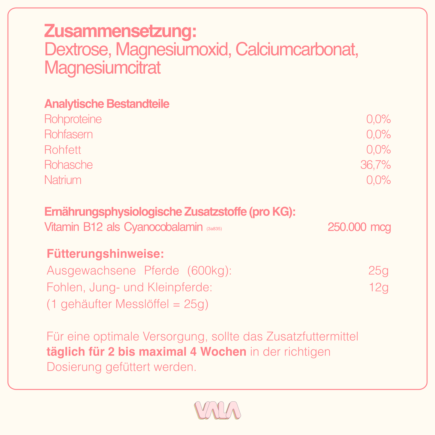 VALA MAGNESIUM + VITAMIN B12 | 1000g